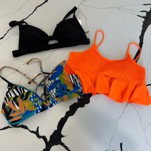 Colorful Bikini Top Set 3 tops size L